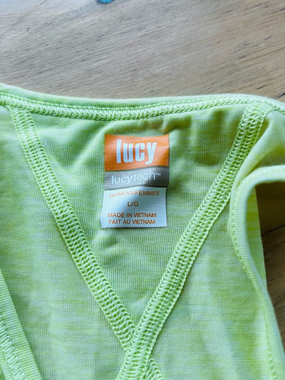 Lucy Neon Lime Racerback Tank Top - Picture 2 of 2
